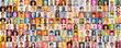 © Robert Kneschke - Panorama Collage von bunten Portraits Menschen vieler Generationen