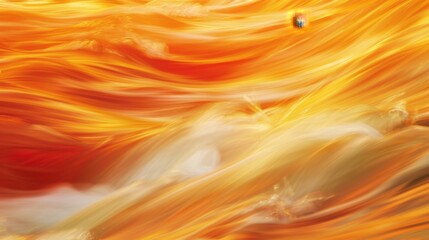 Wall Mural - abstract orange and yellow swirls.
