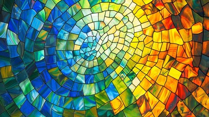 Wall Mural - abstract mosaic pattern in vibrant colors.