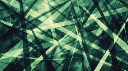 Wall Mural - Abstract Green Geometric Pattern.