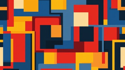 Poster - Abstract Geometric Pattern with Vibrant Colors.