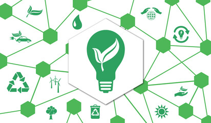 Sticker - Concept of green energy