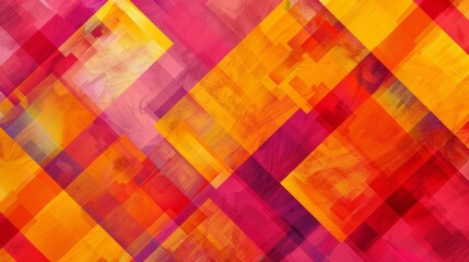 Poster - Abstract Geometric Pattern in Warm Colors.