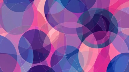 Abstract Purple Pink and Blue Circles Background.