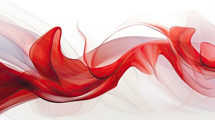 Wall Mural - f an abstract design with flowing red and silver petals