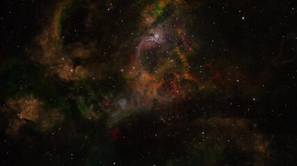 Wall Mural - Bright nebula in cosmos, ultra HD
