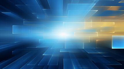 Wall Mural - abstract square blue wide screen webpage or business presentation abstract background with copy pace
