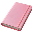 © Divid - pink notebook png. hardcover notebook for back to school concept png. school and stationery supply. classroom essentials isolated. notebook top view png