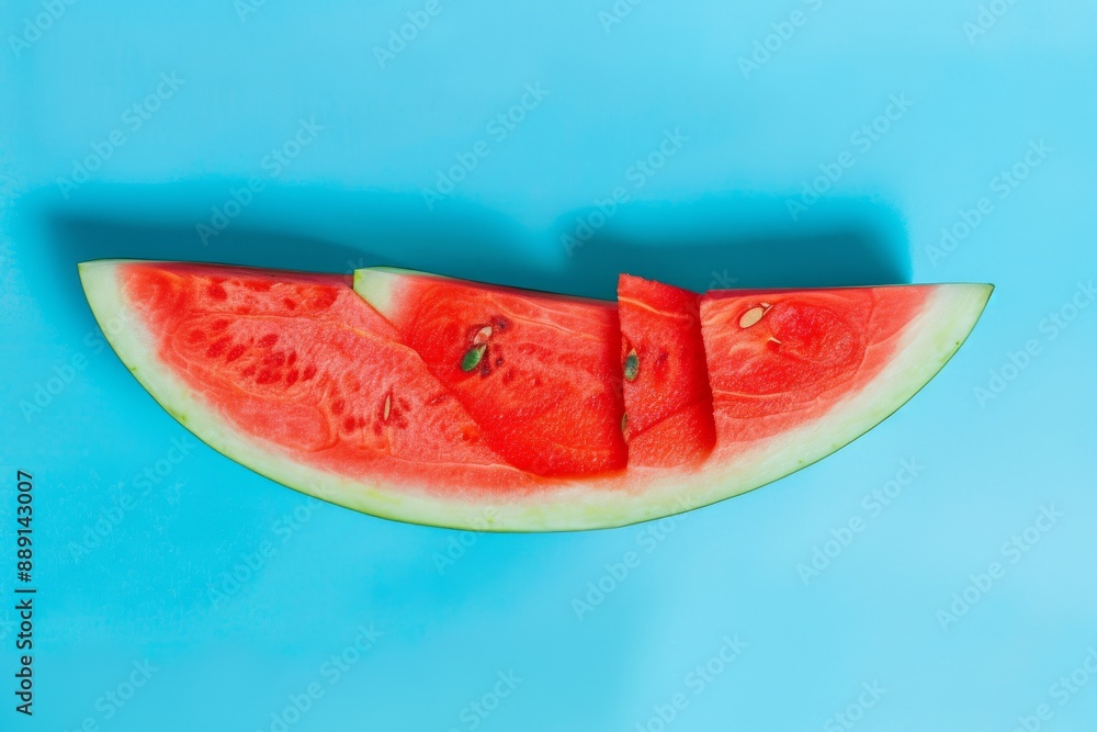 Seamless pattern with watermelon slices on a black background, flat ...