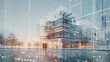 © Art_spiral - futuristic cityscape featuring modern buildings with glowing grid lines, blending architecture and technology, advanced urban development and digital innovation