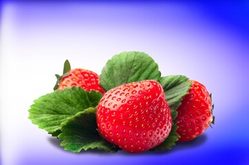 Wall Mural - Red tasty fresh ripe sweet strawberries