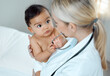 © KayJoint/peopleimages.com - Pediatrician, doctor and baby with consultation, appointment and wellness with medicare, kid and smile. Professional, infant and newborn in office, healthcare and progress with examination and child