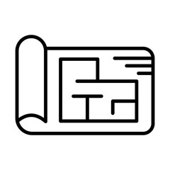 Sticker - Blueprint line icon