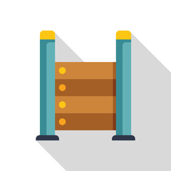 Sticker - Simple flat style icon of a wooden barrier preventing entry