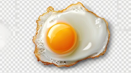 A fried egg with a runny yolk. Perfect for breakfast, brunch, or any meal.