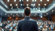 © Vicky - group of people in formal dressing suit as audience at large modern hall business event. Press news conference speech presentation exhibition briefing reporter seminar workshop convention forum summit