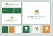 © Anton Shaparenko - Loyalty program logo featuring a shopping cart and a heart for customer retention