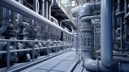 Poster - High-Tech Industrial Piping System