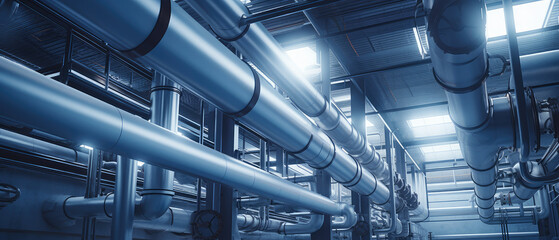 Canvas Print - Modern Industrial Pipeline Interior