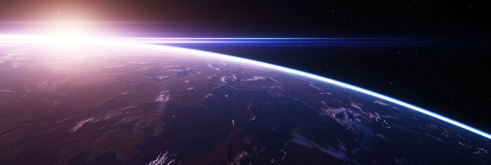 Canvas Print - Majestic Sunrise on Earth's Horizon from Space