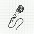 © dartlab - Microphone doodle icon. Hand drawn sketch in vector