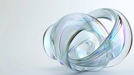 Wall Mural - the sharp focus of this image emphasizes the unique contours and textures of the abstract glass shap