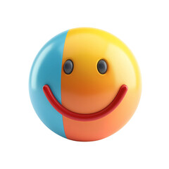 Poster - 3d business face smile icon on transparent background