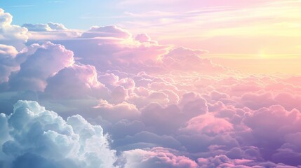 Wall Mural - A Skypastel Cloud Pink Blue Background Sunrise Sunset Beautiful Fantasy Orange Bright Light Gradient Morning Dramatic Sun Evening Summer Cloudy Landscape Backdrop Nature Lilac Gradient Wallpaper