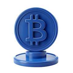 Canvas Print - 3d cryptocurrency icon on transparent background