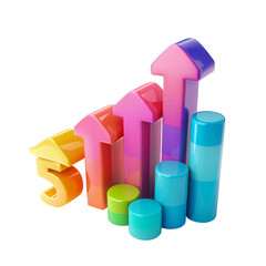 Sticker - 3d dividends icon on transparent background