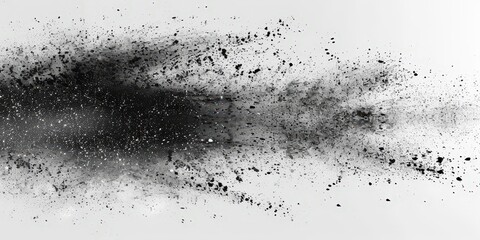 Poster - Abstract Black and White Dust Explosion