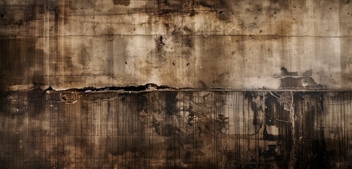 Canvas Print - Vintage Grunge Metal Texture Wide Panoramic