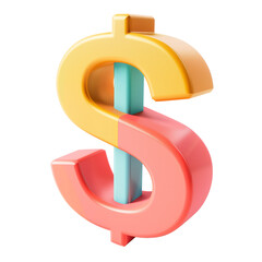 Sticker - 3d monetary policy icon on transparent background