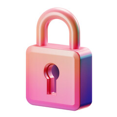 Sticker - 3d privacy icon on transparent background