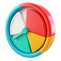 Sticker - 3d risk management icon on transparent background