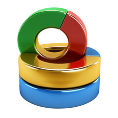 Sticker - 3d risk management icon on transparent background