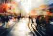 © evening_tao - Bustling City Street with Motion Blur Effect
