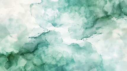 Wall Mural - Watercolor background in blue, green, and white.