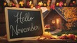 © Luminous Hub  - Hello November Greeting Card