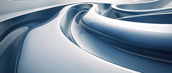 Wall Mural - Sleek Blue Abstract Design for Corporate Use