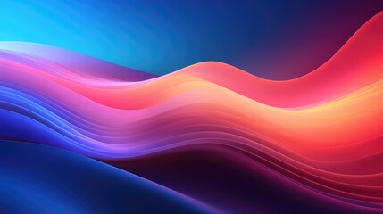 Poster - Vibrant Abstract Waves of Color