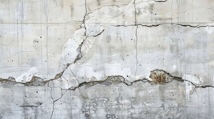 Canvas Print - Pale concrete wall with cracked line background for text