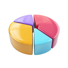 Sticker - 3d asset allocation on transparent background