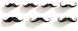© GRACE - Set of black mustache. vector simple illustration