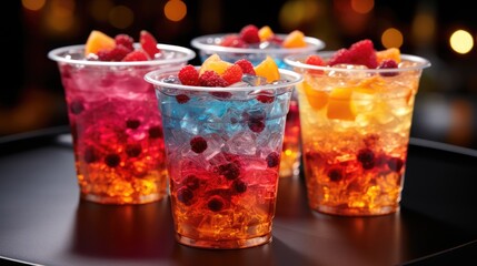 Canvas Print - Refreshing beverage in handcrafted glass  