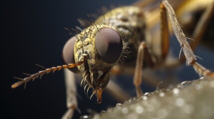 Wall Mural - Macro shot of an insect. Insect Macro shot. Wildlife Concept. Insect Macro shot. 