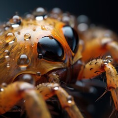 Wall Mural - Macro shot of an insect. Insect Macro shot. Wildlife Concept. Insect Macro shot. 