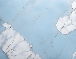 Wall Mural - Blue and white crackled marble background