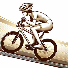 Wall Mural - bmx racing cyclist speeding track