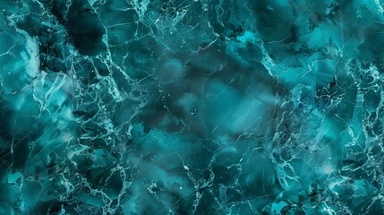 Wall Mural - Dark teal marble pattern, dark color, no shadows, cracked.